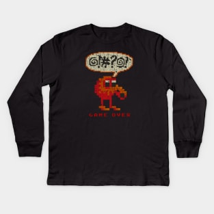 RETRO STYLE -Qbert Game Over Kids Long Sleeve T-Shirt